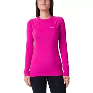 Women’s Omni-Heat Midweight Baselayer Crew Long Sleeve Pink Shirt Sz L